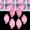 Pedrería de Vidrio Cosida a Mano, Pedrería Plana de Doble Agujero Color Rosa Neón Claro, Gotas de Agua Satélite Accesorios de Decoración DIY para Ropa