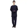 Terno Haiqing Ju Feminino Masculino Terno Zen Adorando Buda e Red Blue Cafe de Chaoshan Adubo Extra Quatro Estações Respirável Terno Haiqing Ju