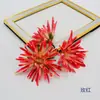 Pinça de borda para acessórios de cabelo de roupas chinesas antigas, flor de seda, grampo de cabelo, grampo de pressão traseira, acessórios de traje antigo, crisântemo de garra de caranguejo simulada, tamanho pequeno