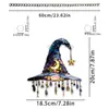 Colgante Decorativo para Puerta y Ventana de Jardín de Halloween, Bruja Montando una Escoba, Acrílico 2D, Transfronterizo, Nuevo