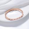 Pulsera de acero de titanio de comercio exterior transfronterizo, pulsera de moda para mujer, pulsera sencilla, pulsera de lujo que no se decolora, disponible al por mayor