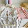 Ropa Infantil Estilo Coreano Camiseta de Manga Larga para Niñas 2026 Nuevo Top de Algodón Puro para Niños Camisa Linda de Dibujos Animados para Bebé