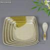 A5 prato de porcelana de bambu rico prato de plástico prato de peixe quadrado prato de comida rápida chinesa prato criativo de hotel