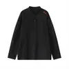En stock: Sudadera henley de manga larga para otoño 2026 para hombres y mujeres, polo de ajuste limpio de alta gama americano