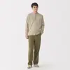 Suéter de punto con media cremallera para hombres y parejas, textura a rayas, cuello semiabierto, estilo "old money", moderno para otoño e invierno, venta al por mayor de fábrica transfronteriza