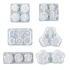 Moldes de Resina de Cristal DIY de Papoula, Vários Patches 3D de Pétala de Flor Coroa, Moldes de Silicone para Pingente