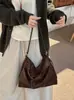 Bolsa Tote de Couro Bovino Curtido Vegetal Feminina Textura de Alta Qualidade para o Dia a Dia Bolsa Grande Bolsa de Ombro Transversal de Grande Capacidade Atacado