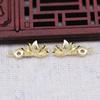 Color con retención de oro galvanizado DIY colgante de flor loto se puede incrustar con accesorios para el cabello para tocado marea nacional material Hanfu B1112