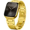 Adequado para Apple iWatch Geração 1-10 Pulseira de Relógio de Aço Inoxidável Applewatch Fivela Borboleta com Pedra Preciosa Pulseira de Aço