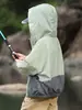 Ropa para Niños Chaqueta de Protección Solar para Niños Chaqueta Ligera de Verano para Exteriores Bloqueo de Color Nueva 2026 Chaqueta de Piel Casual Moderna y Elegante