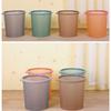 Bote de basura nuevo color caramelo plástico transparente papelera anillo de presión Moda multicolor redondo para bolsas Hogar Oficina cesto de papel