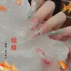Adesivos para Unha Bolha Estilo Chinês Carpa Tinta Lavada Estilo Antigo Peixinhos Adesivos Coloridos para Unha