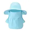 9073 Sombrero para Hombre Sombrero de Sol Verano Exterior Protector Solar Sombrero de Pescador Cubierta Facial Desmontable Transpirable Sombrero de Sol para Mujer