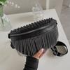 Bolso Cubo Estilo Nuevo Transfronterizo 2026, Bolso con Borlas Estilo Motociclista Europeo y Americano, Bolso de Hombro Cruzado a la Moda, Bolso para Teléfono Móvil con Remaches