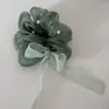 Goma para el pelo tipo scrunchie de malla etérea con perlas estilo coreano para mujer, accesorio para el pelo casual y elegante, simple y versátil