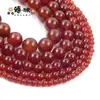 Promoção quente de Ano Novo série vermelha pedra natural vidro calcedônia jade contas soltas pulseira colar semiacabado atacado