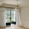 Porta de Correr Nova Retro Estilo Francês para Cozinha, Porta de Correr de Três Folhas para Varanda, Porta de Vidro em Liga de Alumínio para Divisória de Ar Condicionado na Sala de Estar
