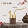 Tetera de Latón, Cobre y Madera con Cuatro Funciones, Presentando un Carácter "Fu", Portátil con un Diseño de "Cien Bendiciones", Tetera de Latón Desmontable