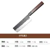 Comercio Transfronterizo Cuchillo de Cocina Estilo Japonés 50Cr15Mov Hoja Martillada Cuchillo para Filetear Pescado Mango Octagonal Juego de Cuchillos