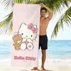 Toalha de Praia Microfibra Hello Kitty Estampa de Leopardo Mais Vendida da Amazon Toalha de Praia/Natação/Banho Infantil Estampada Digitalmente