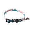 Aminger Nuevos Suministros para Mascotas Collar para Gato de Cuadros Diamantados a Juego de Color Algodón Poliéster Lazo Moda Clásica Estilo Británico