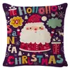 Cojín festivo navideño transfronterizo de Amazon con diseños de renos y muñeco de nieve, cojín colorido para respaldo de sofá