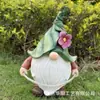 Elfo Enano Turno Aro Hula Aros Creativos Adornos Artesanía de Resina Patio Exterior Decoraciones con Luz Solar