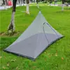 Barraca de Pesca Triângulo ao Ar Livre com Porta de Zíper de Malha Anti-Mosquito Portátil de Viagem para Acampamento Individual, Montanhismo, Mosquiteiro à Prova de Insetos