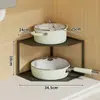 Estante de baño multicapa para área de lavabo, aprovechamiento del espacio en esquina, estante de almacenamiento para productos de cuidado de la piel del baño