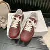 Zapatillas Deportivas Casuales de Cuero con Cordones para Mujer, Estilo Nuevo Retro Estudiante Bloque de Color Versátil 2026 Zapatos de Entrenamiento Alemanes