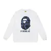 Bape Ape Head marca de moda unisex cuello redondo manga larga algodón estampado holgado chaqueta sudadera de otoño e invierno para hombre