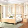 Cama de Dossel, Cama de Madeira Maciça, Móveis Clássicos, Cama com Cabeceira Macia, Cama de Dossel Estilo Antigo Ming e Qing, Móveis para Pousada, Cama de Pousada