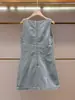Shenzhen Nanyou Roupas Femininas de Alta Qualidade Verão Novo Estiloso Chique Senso de Design Bordado Flor Laço Vestido Colete