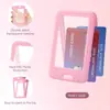 Porta credencial de trabajo transparente a doble cara, vertical, de colores, transfronterizo, protector de plástico duro para tarjeta de campus, porta tarjeta de autobús en stock