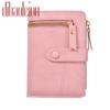 Moda Cartera Corta Pequeña Nueva 2023 Multifunción Cartera de Mujer Cuero PU Cierre de Cremallera Plegable Monedero