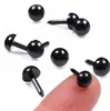 Olhos de Feijão Preto Inseridos Diretamente, Acessórios para Olhos de Cachorro em Palito Torcido Feitos à Mão DIY, Olhos para Bonecas de Crochê em Lã