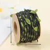 Cuerda de Cera Hoja Verde 5m / Rollo de Cuerda de Cáñamo para Empaque Hecho a Mano DIY, Fabricación de Cintas, Cinta Decorativa para Jardín de Infancia, Cuerda de Cera Tejida