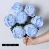 Arranjo de Flores de Casamento Peônia Núcleo Peônia Simulada com 7 Cabeças Decoração de Hotel Casa Ornamentos de Parede de Flores Buquê de Mão