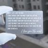 Te amo tarjeta de metal grabado láser regalo para pareja postal transfronteriza tarjeta para billetera Amazon