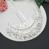 Colgante de Campanilla Plateada Sueño~Super Hada Luna Creciente Borla Horquilla en Forma de U para Recogido, Accesorio para el Cabello de Cheongsam, Horquilla de Plata Étnica Miao, Adorno para el Cabello