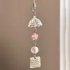 Pingente de garrafa de desejo de estrela, corrente para celular DIY, decoração fofa estilo ins, sino dos ventos, alça de bolsa, chaveiro, corrente para pendurar