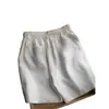 Shorts de Lino Color Natural Estilo Old Money para Hombre, Nuevo Diseño de Verano con Cordón, Corte Recto Holgado, Pantalones de Longitud Media