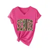 Amazon eBay site independente moda versátil feminina sênior 2027 camuflagem gola V manga curta camiseta camisa base