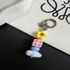 Nuevo Colgante de Pentagrama con Cuentas Rosas y Azules Llavero Personalizado con Cuentas Funda para Auriculares Accesorio de Decoración para Bolsa