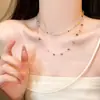 Collar en Capas de Piedra Triturada Cubo de Dopamina Colorido para Mujer 2025 Nuevo Popular Lujo Ligero Nicho Gama Alta Gargantilla para Clavícula