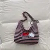Shuai Mijia 2026 Verano Nuevo Exquisito Estilo Coreano Personalizado Bolso Cruzado de Alto Valor Artístico con Rayas Bolso de Hombro