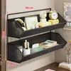 Estante de pared para habitaciones de residencia estudiantil, almacenamiento en pared sin clavos, un imprescindible para residencias estudiantiles, cesta colgante de noche para literas superiores