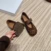 Zapatos de Mujer Mary Jane Franceses Súper Suaves Otoño 2025 Nuevos Retro Planos de Doble Uso con Una Correa de Boca Baja