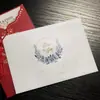 Xiaohongshu Impresión Estampado en Caliente Papel para Invitaciones de Boda Impresión Tarjeta de Boda Pintada a Mano Hipocampo