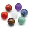 Juego de 7 bolas redondas de ágata de cristal natural de 1355-12 mm, 16 mm y 20 mm, piedra colorida
